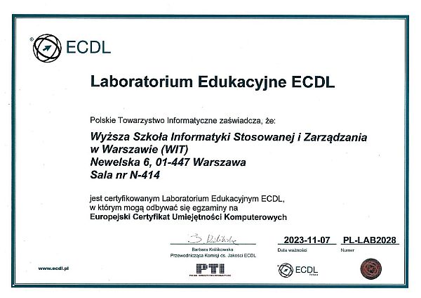 Laboratorium Edukacyjne ECDL w WIT